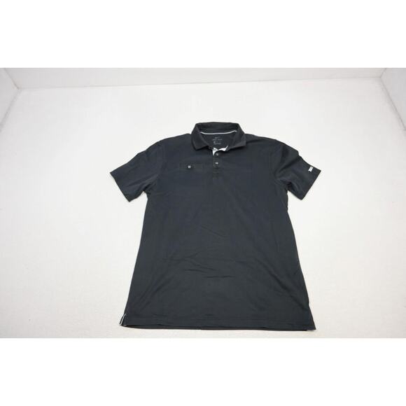 Nike Golf Polo Dri Fit Athletic Black Cotton Poly Blend Stretch Mens Size Medium - Picture 5 of 10